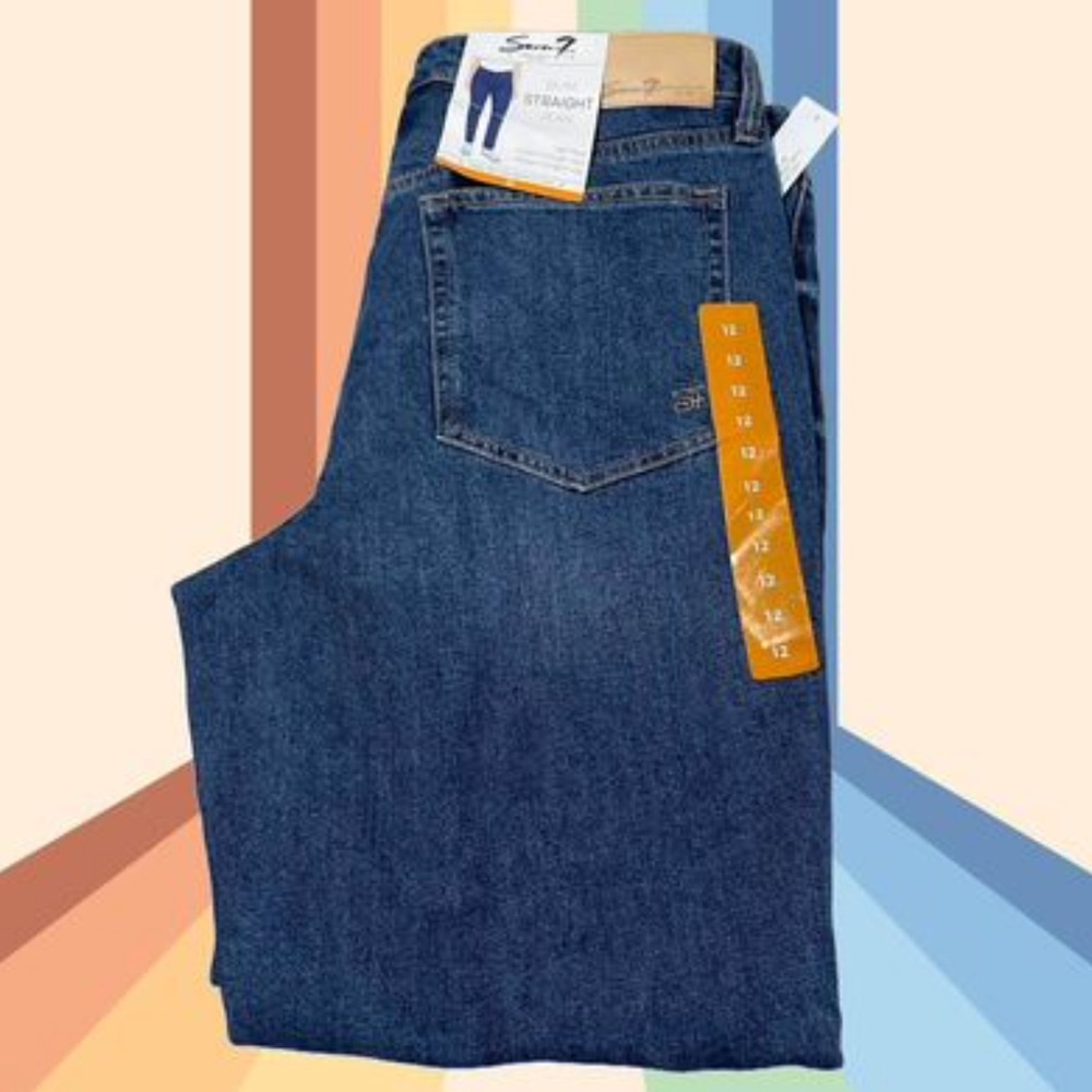 Seven7 Women's High Rise Straight Leg Jean